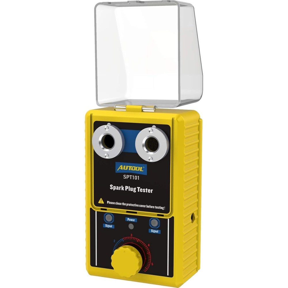 Car Spark Plug Tester with Protective Cover - Analyzes 12V Ignition Performance