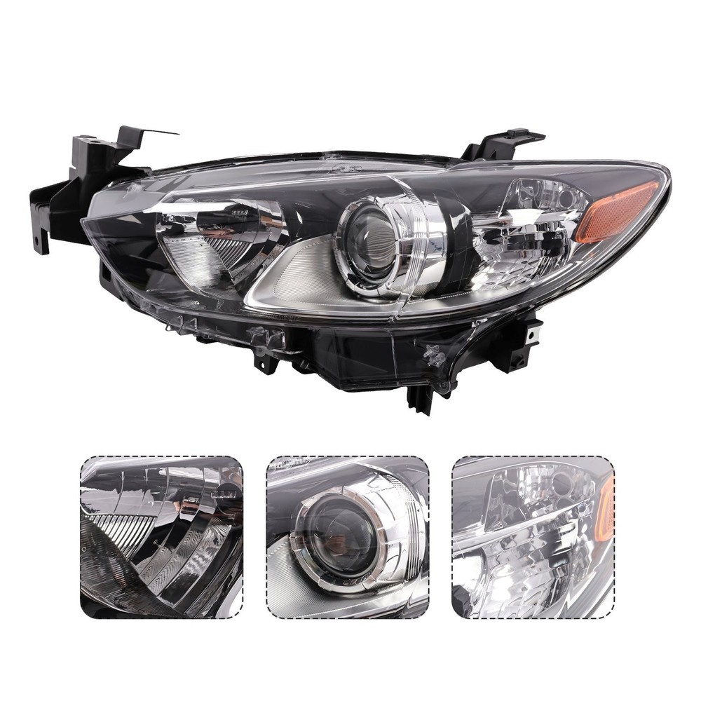 For 2014-2017 Mazda 6 Halogen Headlights Assembly Driver & Passenger Side