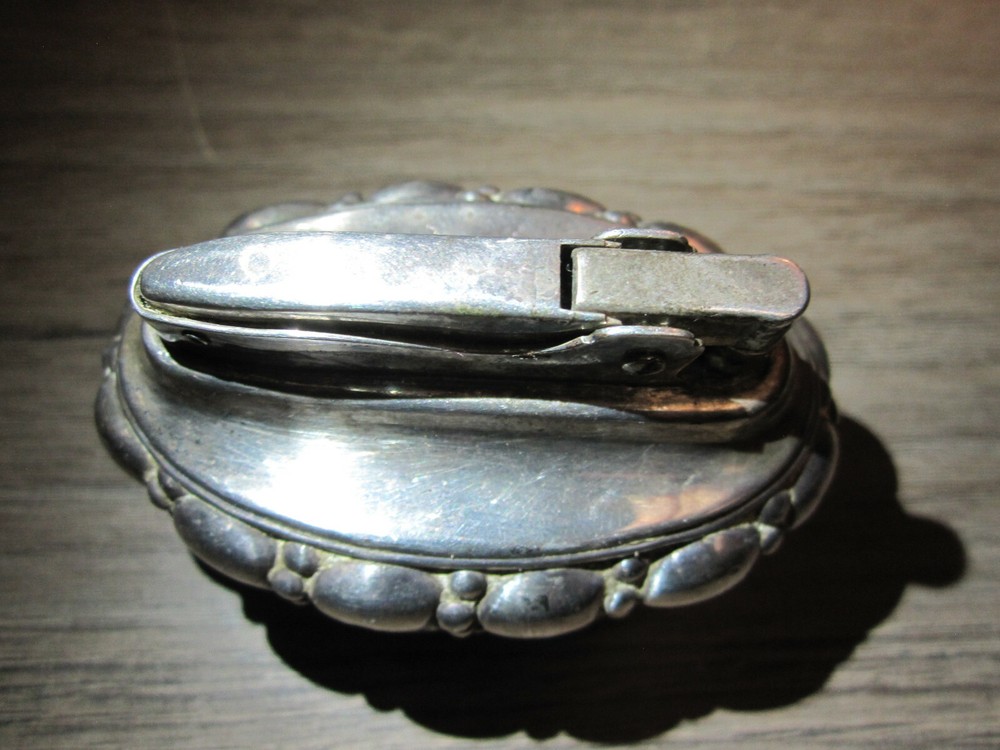 Vintage Ronson "Crown" silver plated Art Deco style table lighter