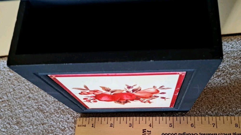 Vintage Fruit Tile Letter Mail Organizer Wall Mount