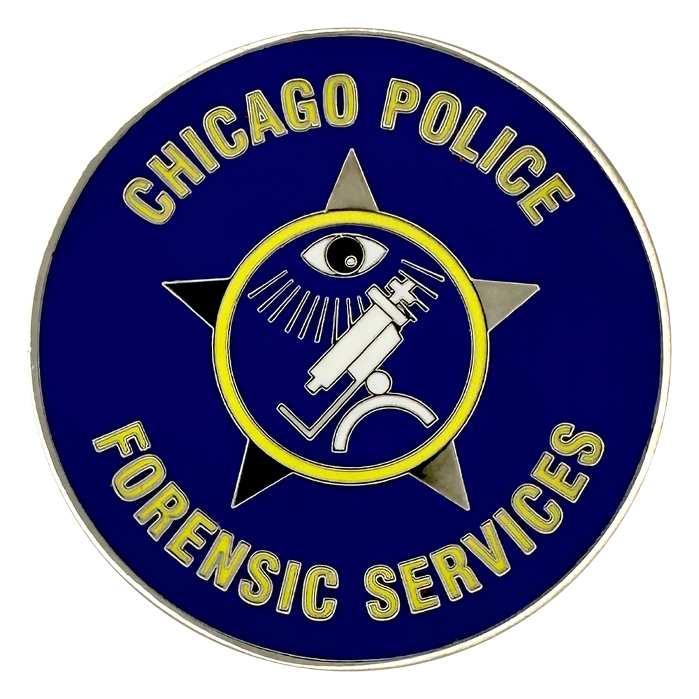 CHICAGO POLICE CHALLENGE COIN: Forensic Services - Crime Scene Processing, Si...