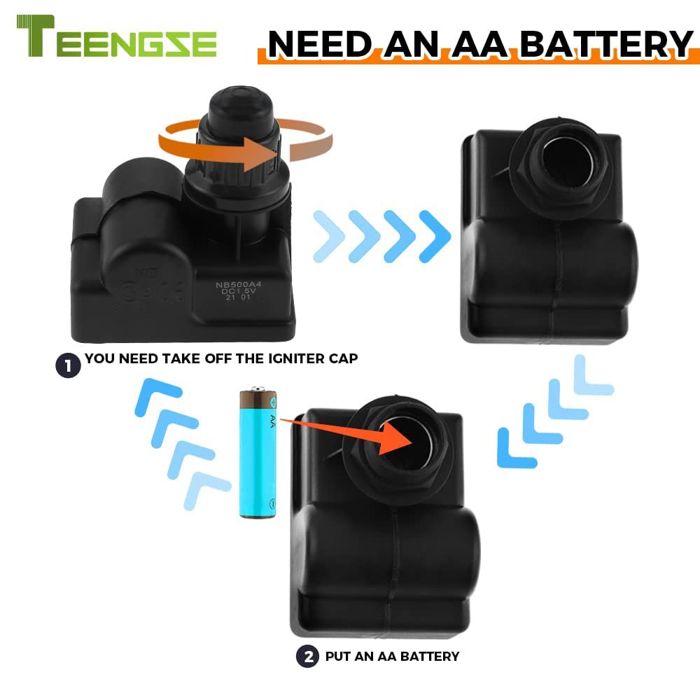 TEENGSE Grill Igniter Assembly Kit, Gas Spark Generator, BLACK