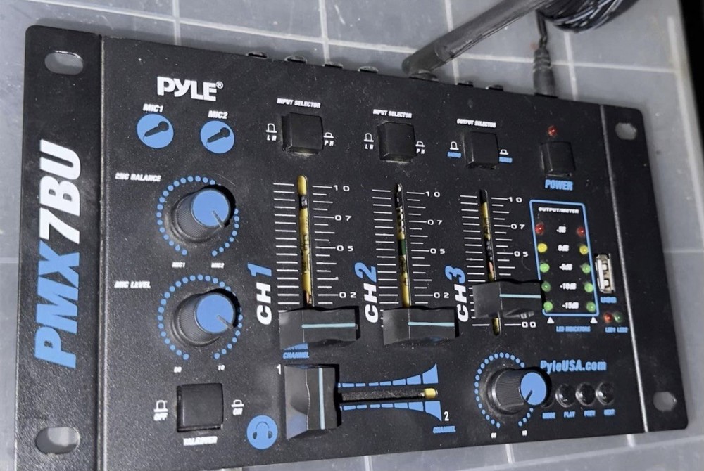 Pyle PMX7BU 3-Channel Wireless Bluetooth Mixer