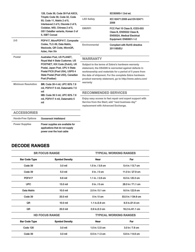 5Pcs Symbol Handheld 2D Imager Barcode Scanner Reader w/ USB DS4308-HD00007ZZWW