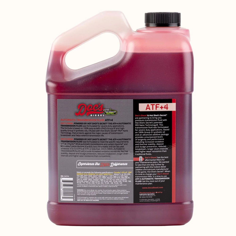 Doc's Diesel ATF+4 DEXRON III/MERCON V Automatic Transmission Fluid
