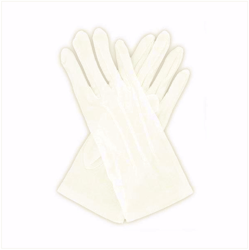 Vanguard GLOVES: PULL-ON GLOVES - WHITE COTTON - MEDIUM