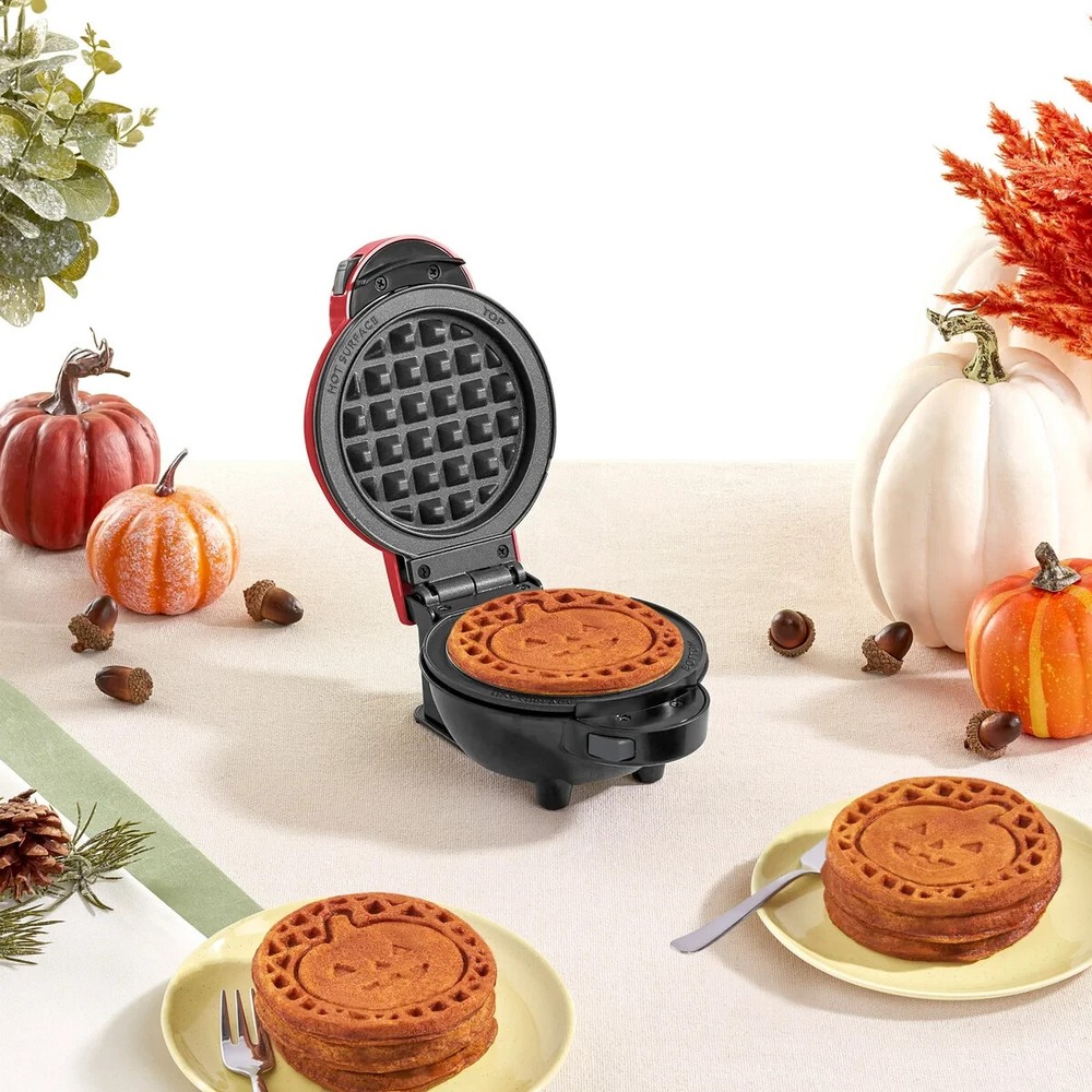 Dash MultiMake Mini System Holiday Waffle Maker with Removable Plates