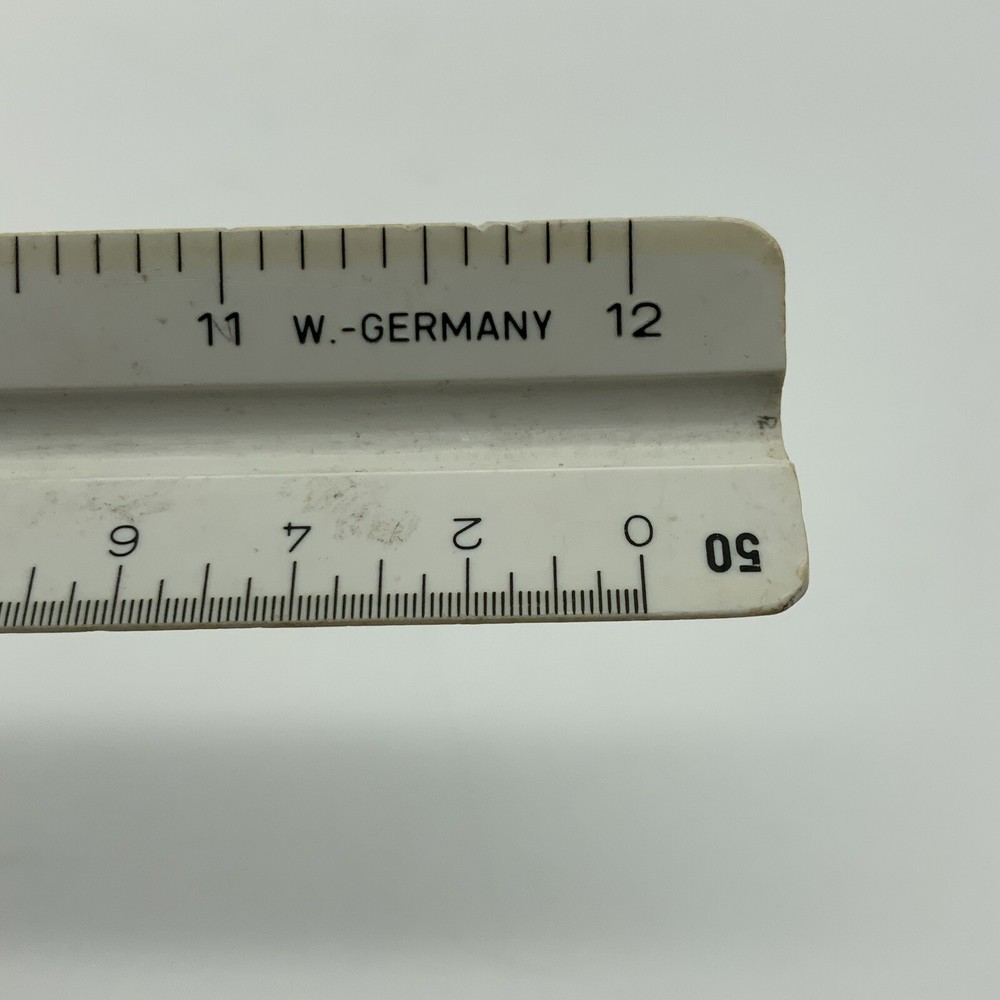 Alvin No. 111P 3 Sided Ruler Engineer Triangular Vintage Made in West Germany