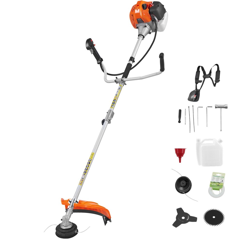 VEVOR Cordless String Trimmer Gas Powered Grass Trimmer Edger 17" 52 cc 2-Stroke