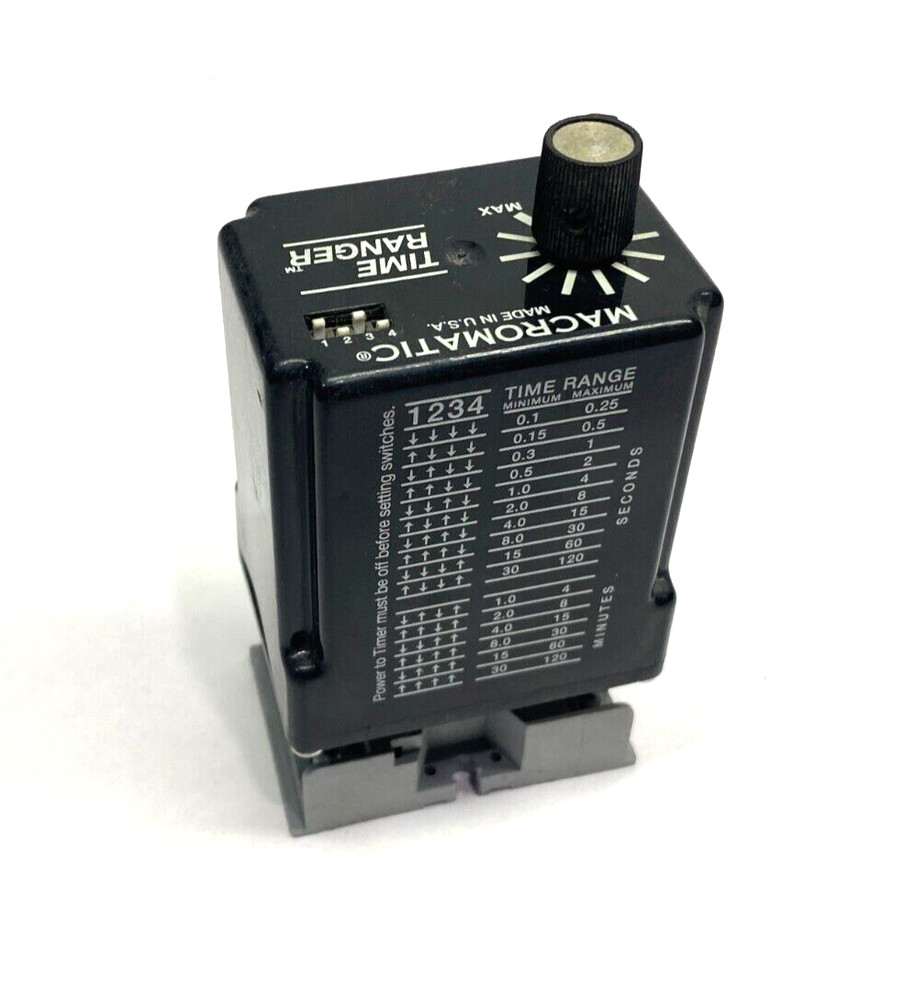 Macromatic SS-60522 Time-Ranger Programmable Interval Timing Relay 120VAC/DC