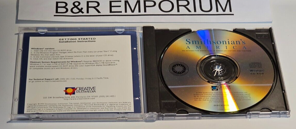Smithsonian's America - (1994 Smithsonian/Creative Multimedia) - Used CD-ROM