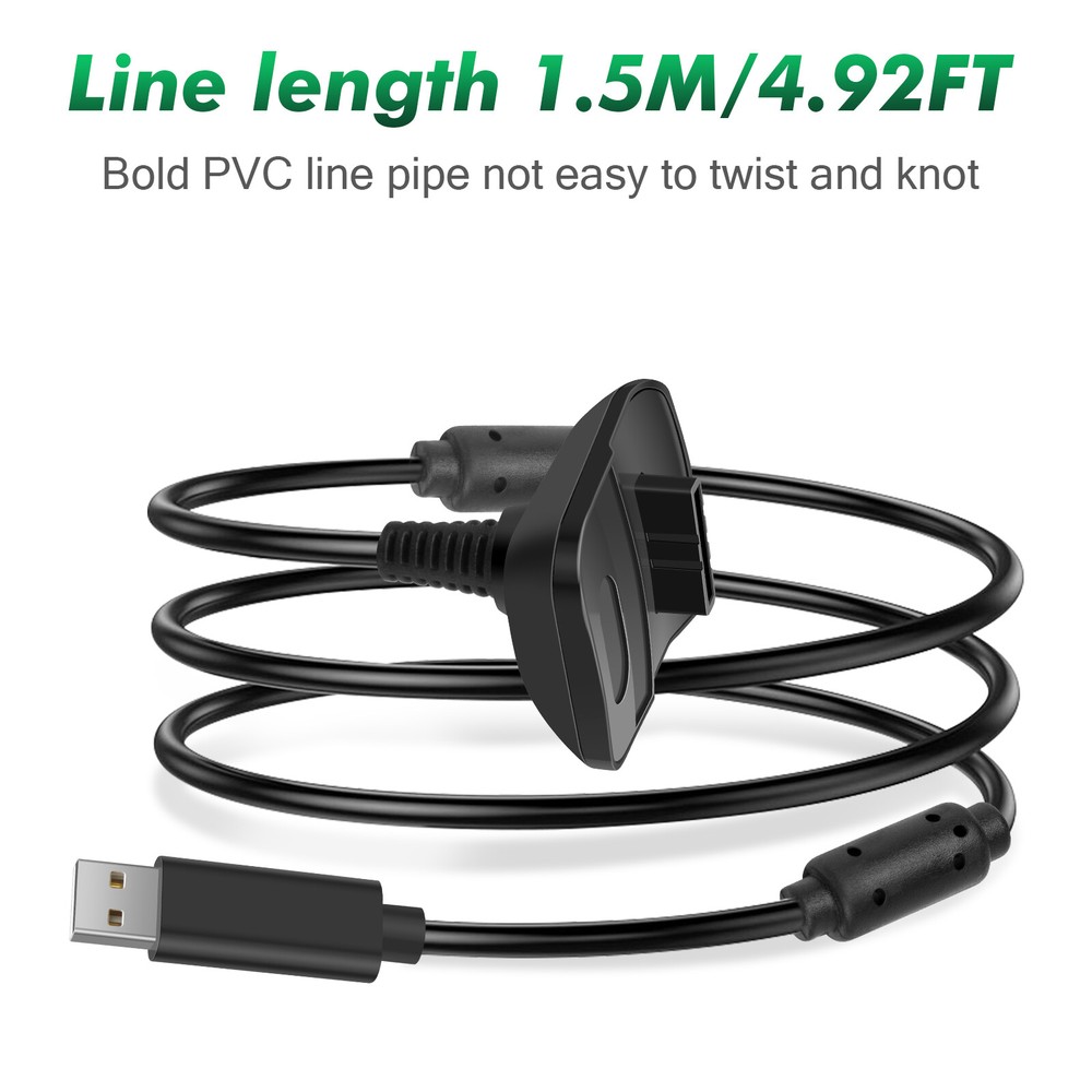 2 Battery Pack & Charger Dock For Microsoft Xbox 360 Wireless Controller Black