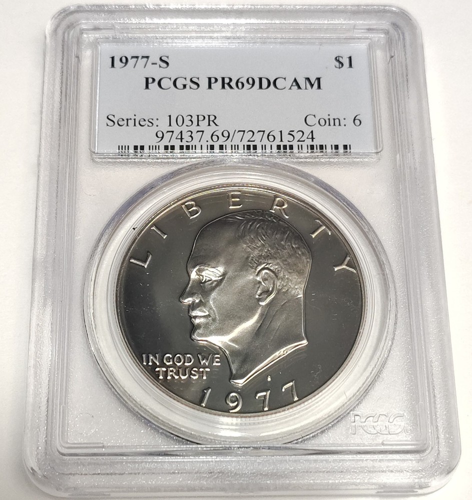 1977-S Eisenhower Ike $1 Dollar PCGS Graded PR69DCAM