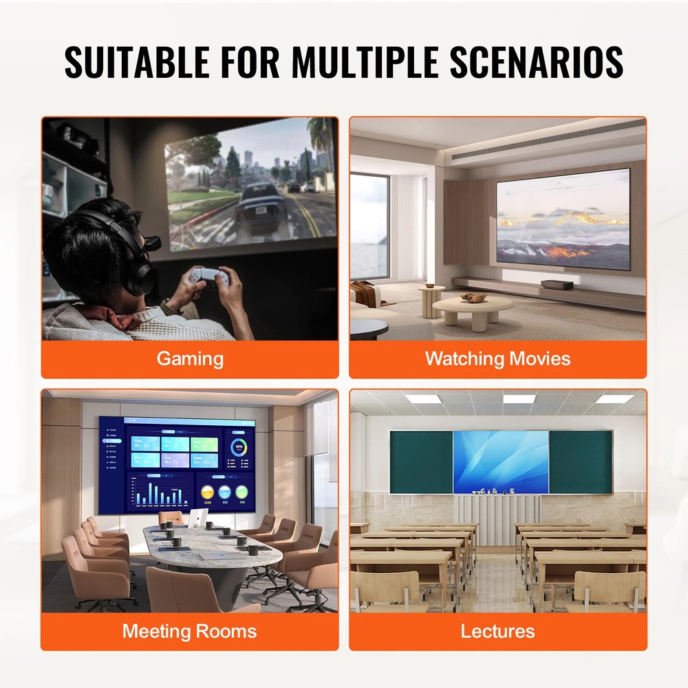 Motorized Projector Lift Hidden Projector Ceiling Mount w/ Remote &Wired Control