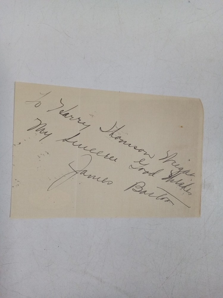 James Barton American Stage Performer Signed Cut JSA -#