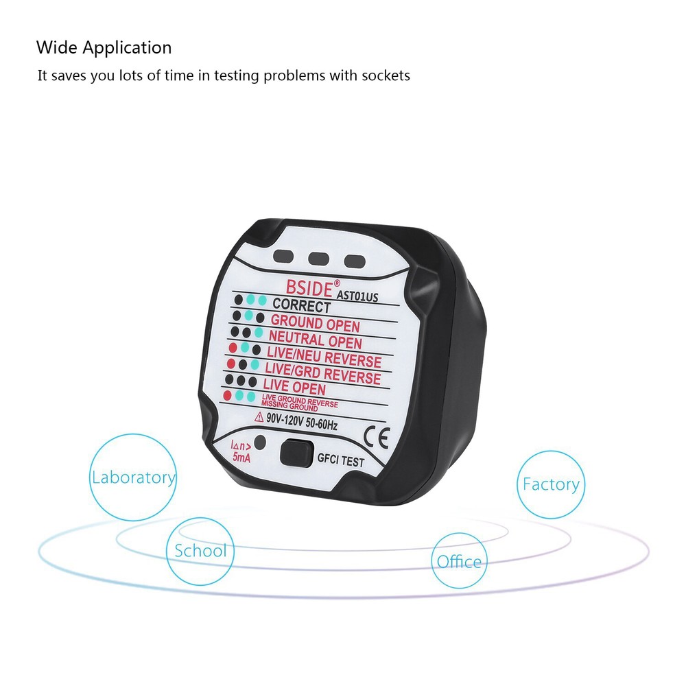 M153 Household Electrical Safety Check Socket Tester AST01