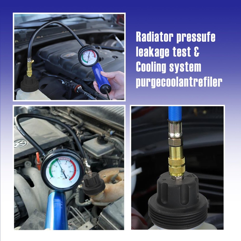 Universal Radiator Pressure Tester Kit Coolant Vacuum Tool 18 Pcs