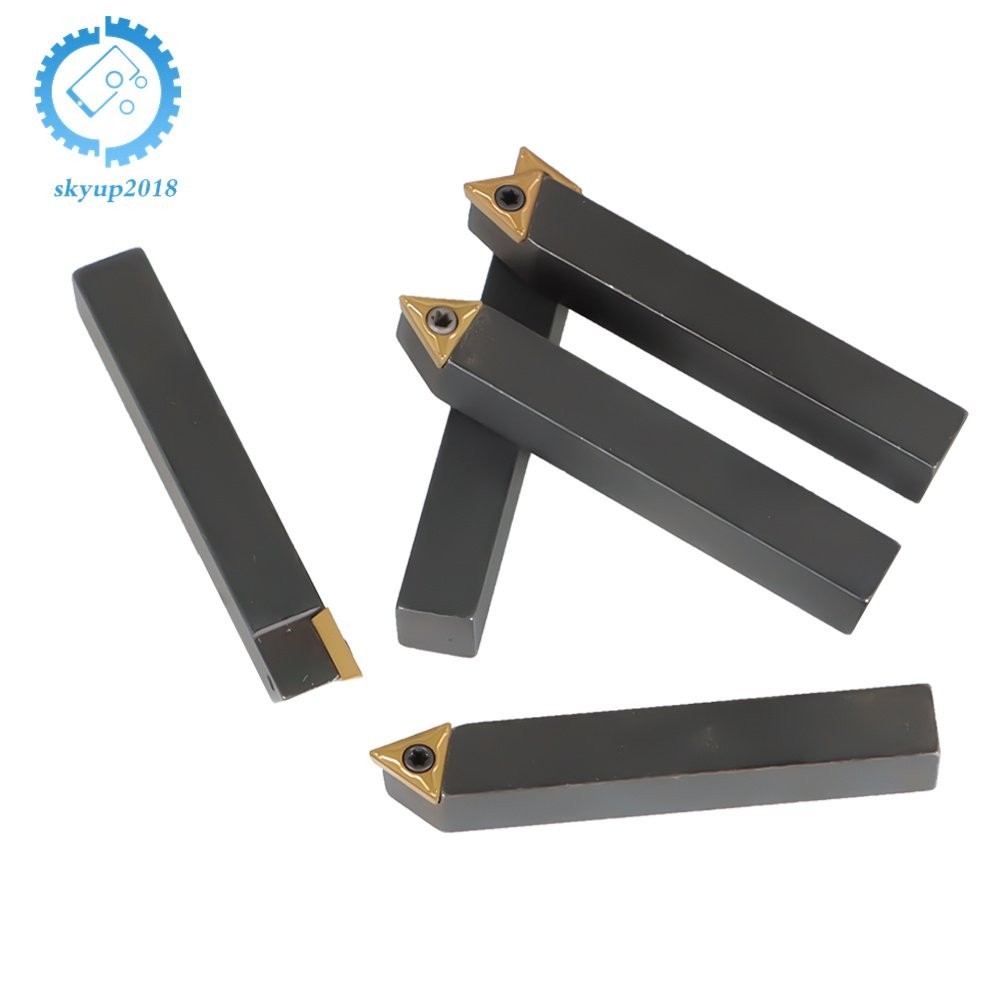 5 PACK 3/8" New Carbide Indexable Turning Tool Bit With Carbide Inserts