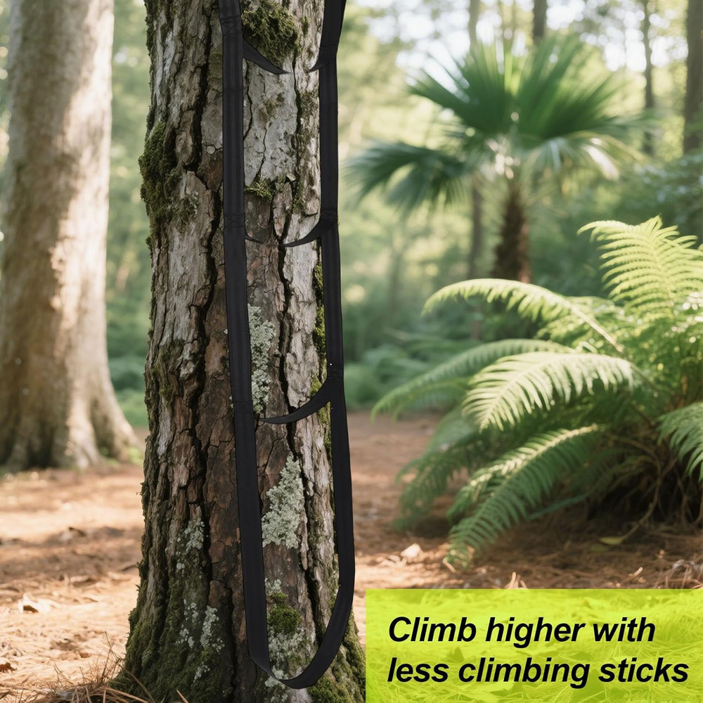 3-Step Hunting Climbing Aider, 5.3ft Lightweight Tree Stand Steps Easy-to-Use Ro