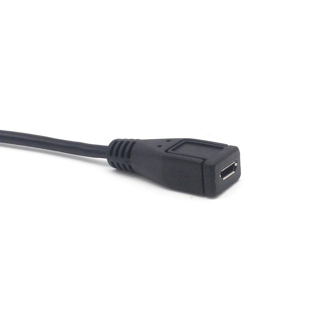 Micro USB Left Angle,Micro Extension Cable, 90 Degree 10 inches, Black