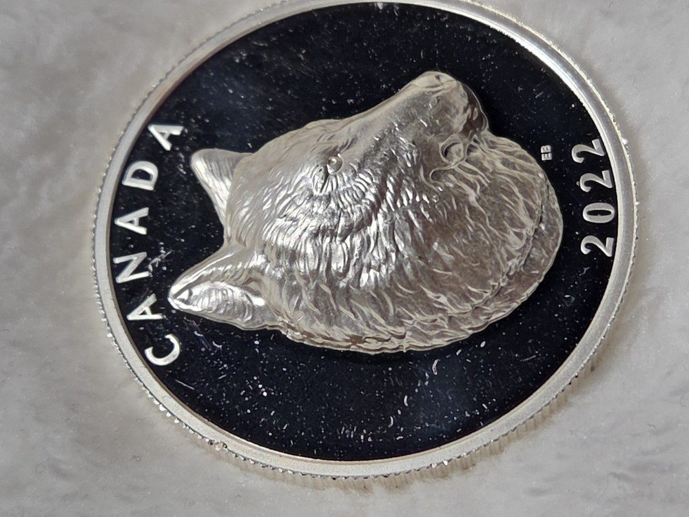 2022 Canada Timber Wolf - $25 EHR Extra High Relief Proof Pure Silver Coin
