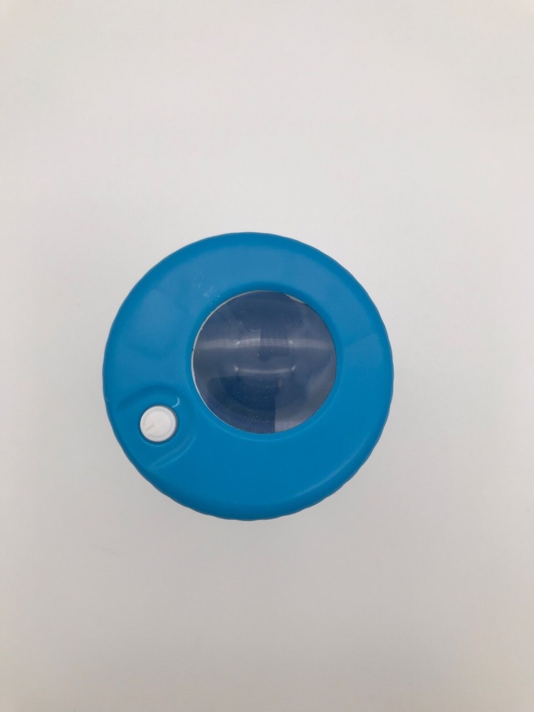 BLUE Manual Spice Herb Grinder with Light-Up Storage Jar / Magnifying Lid USB