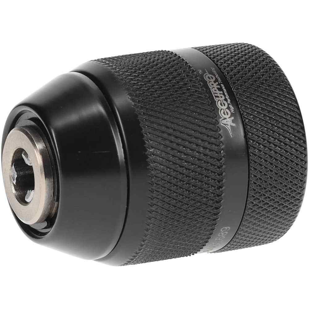 Accupro Keyless Threaded Mount Drill Chuck: 3/8-24 Thread 1/32" to 3/8" Capacity