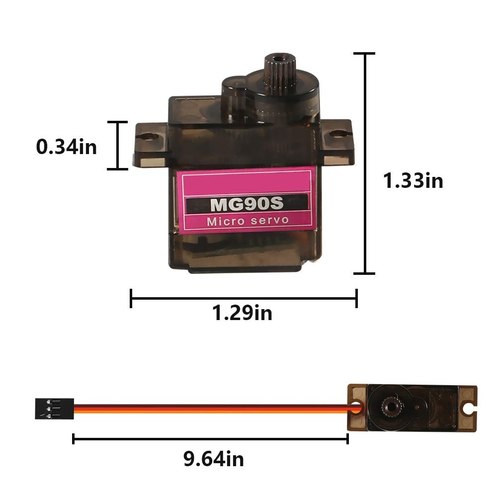 5PCS MG90S Servo Micro 9G Motor Geared Smart...
