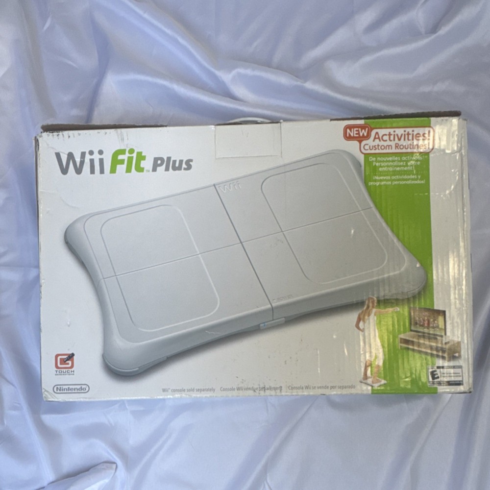 Nintendo Wii Fit Plus Balance Board, Game & Foot Extensions Bundle