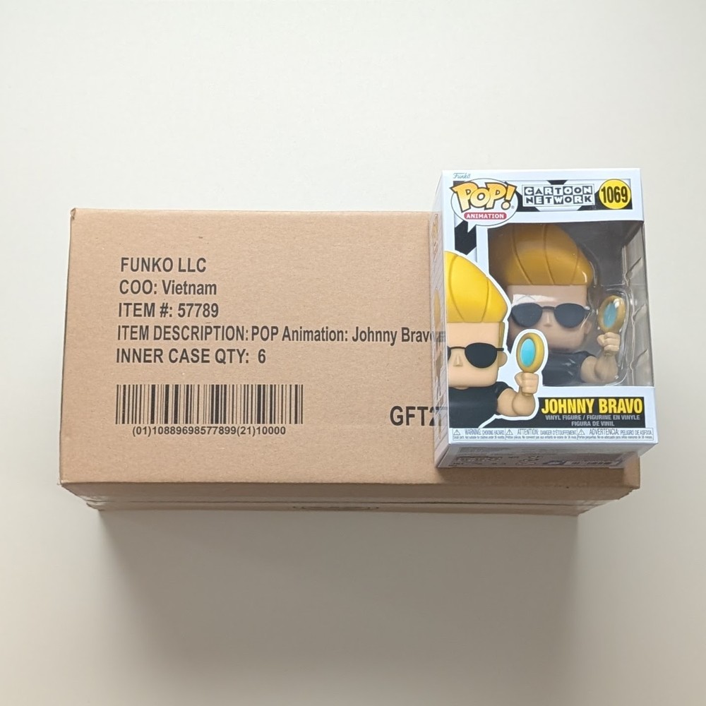 Funko Pop! Cartoon Network Johnny Bravo with Mirror & Comb 1069 New