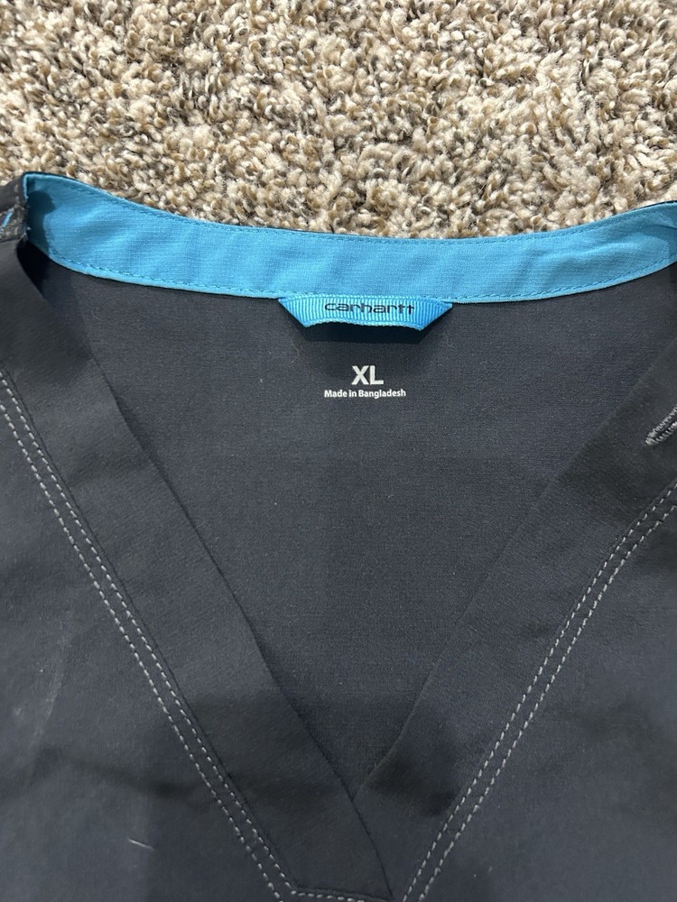 Black & Blue Carhartt Uniform Scrub Set XL