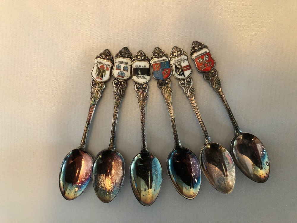 6 Vintage Antiko spoons Made in Germany 