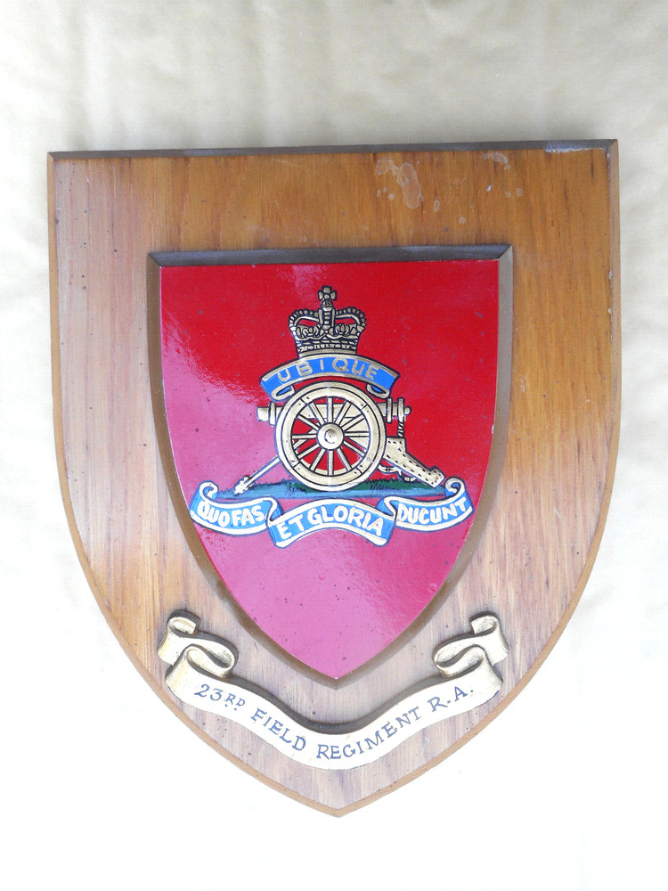 23rd. FIELD REGIMENT   ROYAL ARTILERY  WALL PLAQUE/CREST/SHIELD