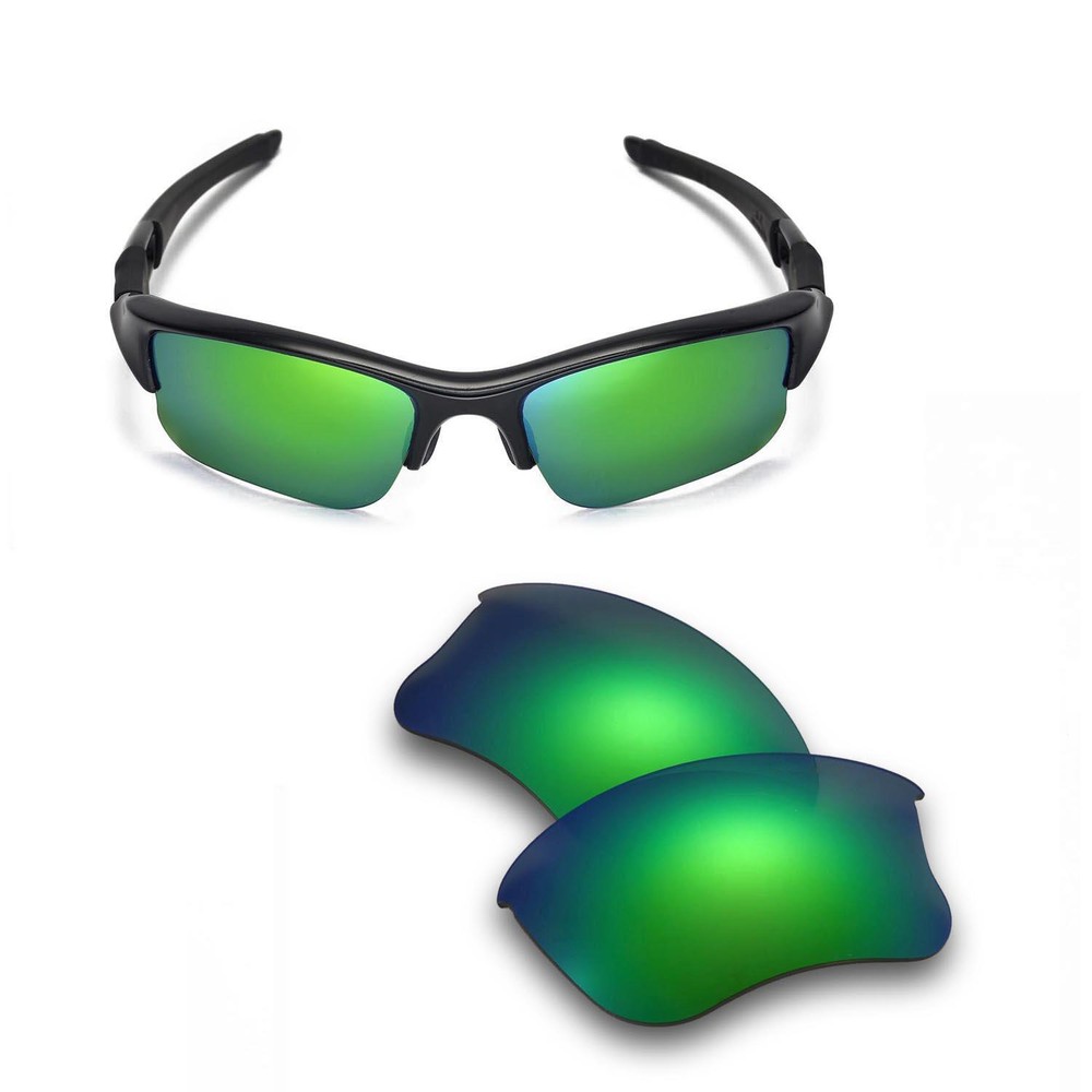 Walleva Emerald Mr.Shield Polarized Lenses for Oakley Flak Jacket XLJ