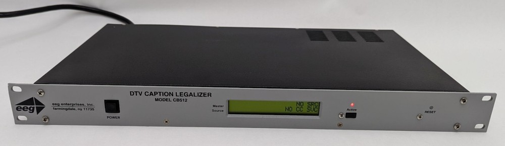 EEG CB512 HD Caption Legalizer & Relocating Bridge SDI DTV Broadcast Processor