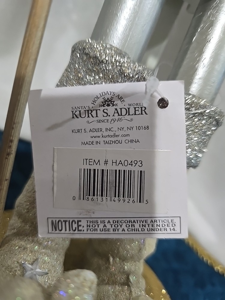 Holly & Kurt Adler Hollywood Nutcracker White Wizard Nutcracker 17" HA0493
