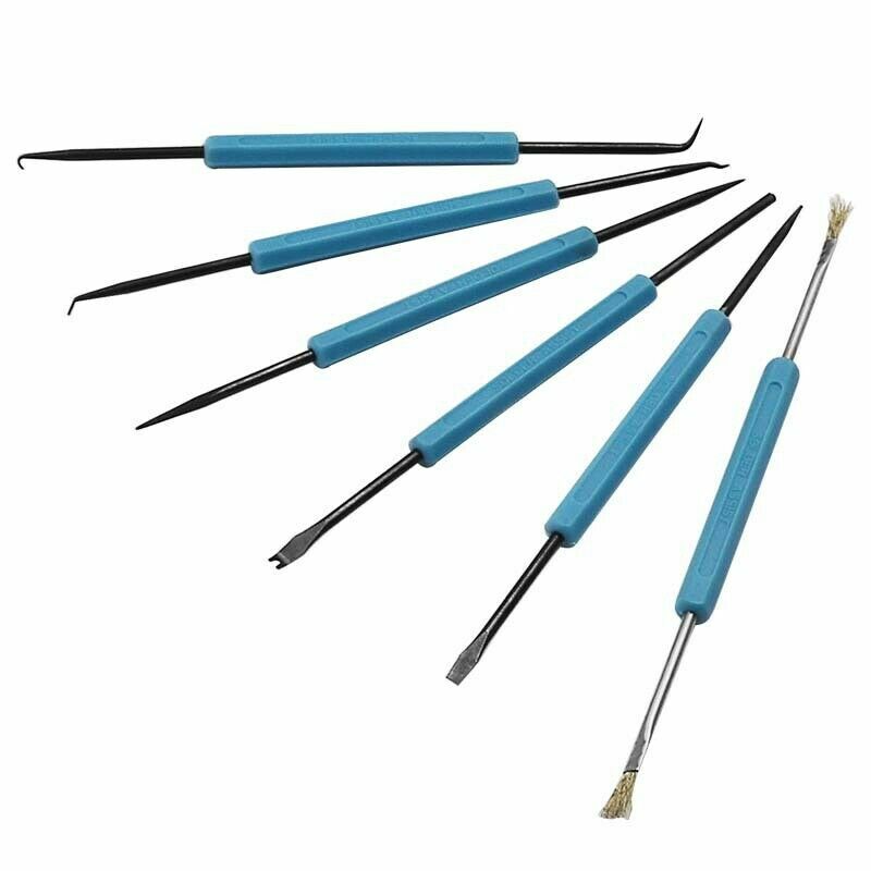 6pcs Double-Headed Solder Aid Tool Kit Welding Auxiliary for Desoldering