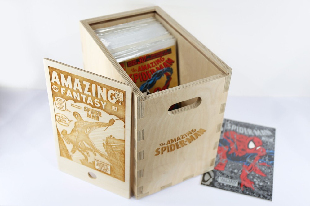 Spider-man Timber Comic Storage Box *Comics Not Included