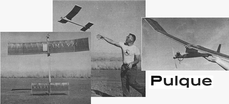 Model Airplane Plans (FF): PULQUE 42" Wingspan for .049-.051 Engine