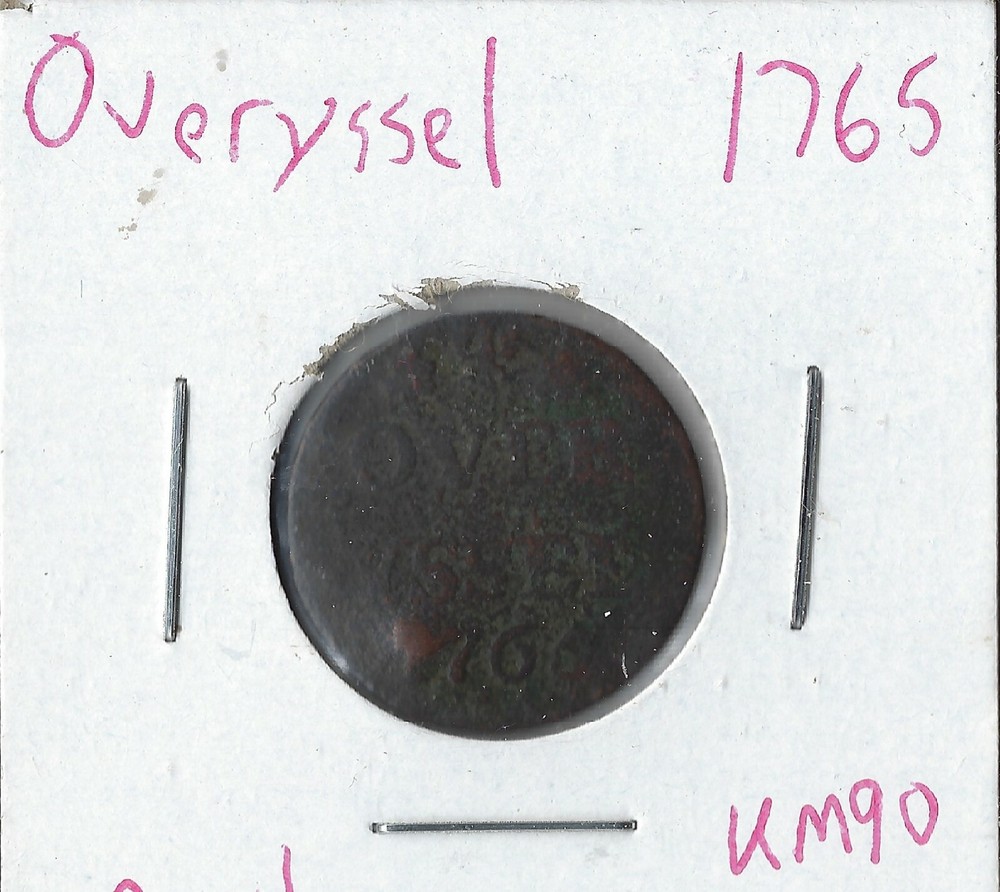 Coin Overijssel (Netherlands) 1 Duit 1765 KM90