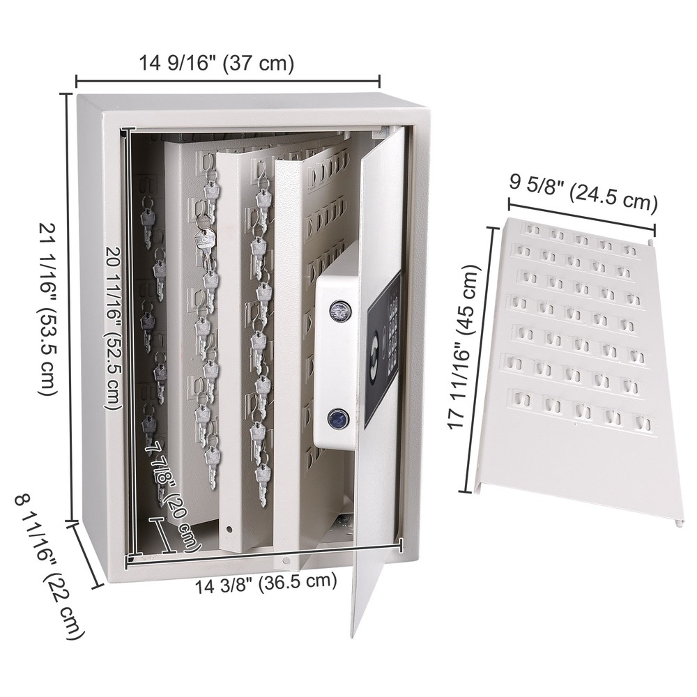 245 Hook Key Safe Security Lock Storage Box Digital Electronic Cabinet Organizer