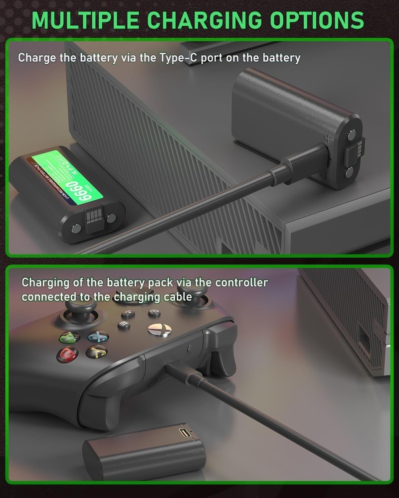 Dual Charging Xbox Controller Battery Pack – Safe and Fast Rechargeable Solution