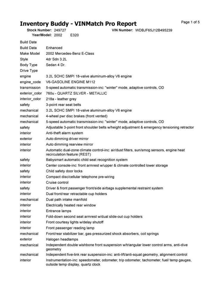E320 2002 Fuse Box Cabin 6894