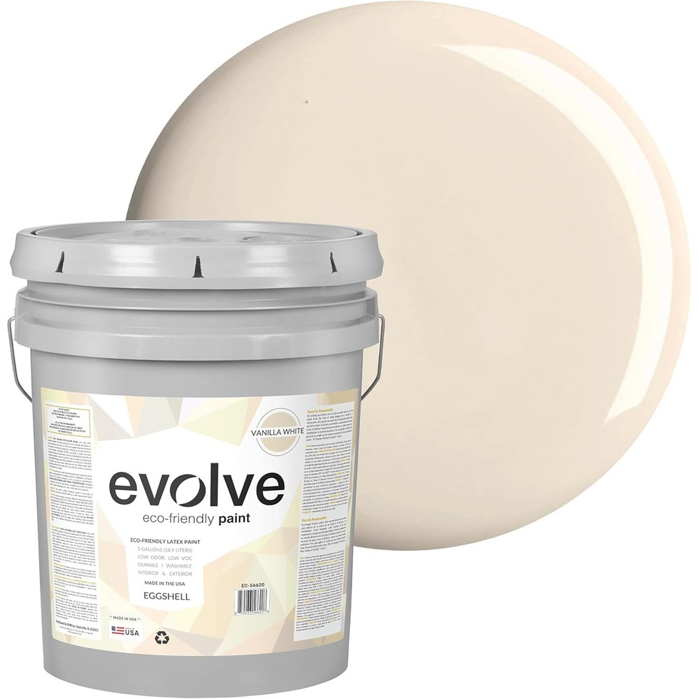 Evolve Paint & Primer: Interior & Exterior surfaces Vanilla White 5gal