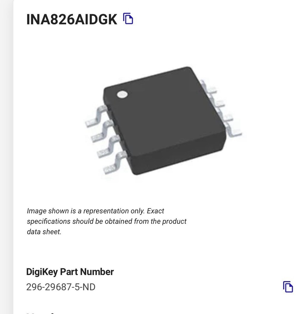 NEW SEALED  Texas Instruments Amplifier INA826AIDGK (QTY:80)