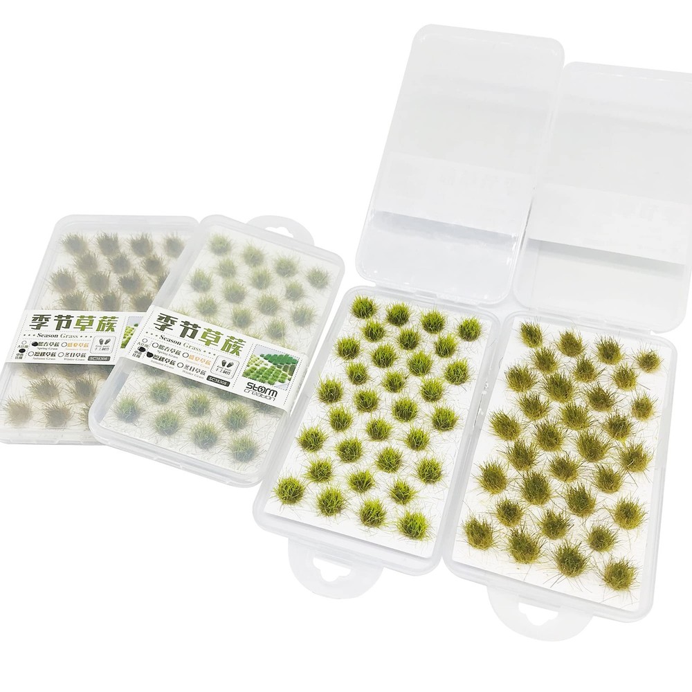 Static Grass Tuft Model Kit Scenery Terrain & Tweezers for Grass Modeling 128pcs