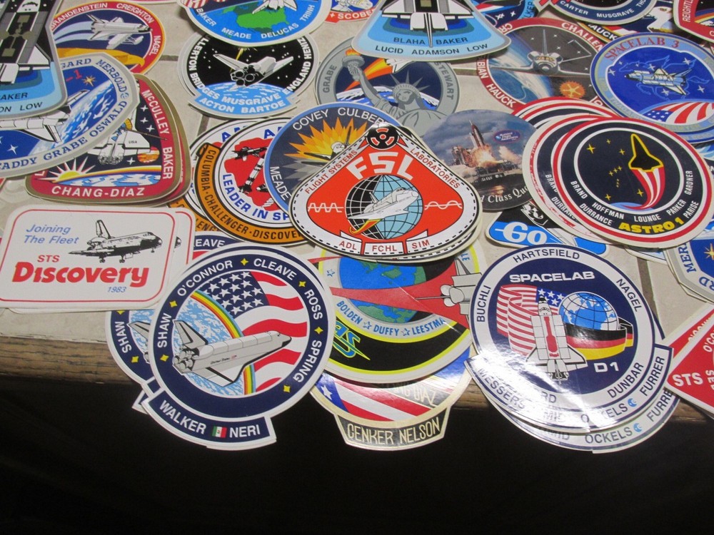 NICE MIXED LOT OF 79 Space Shuttle Decals