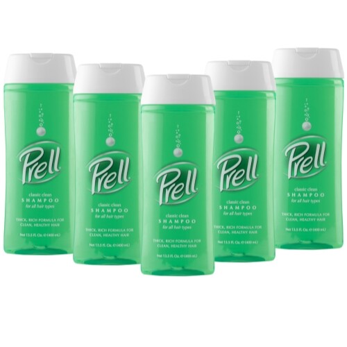 5 Pack Prell Shampoo Classic Green 13.5Oz Each