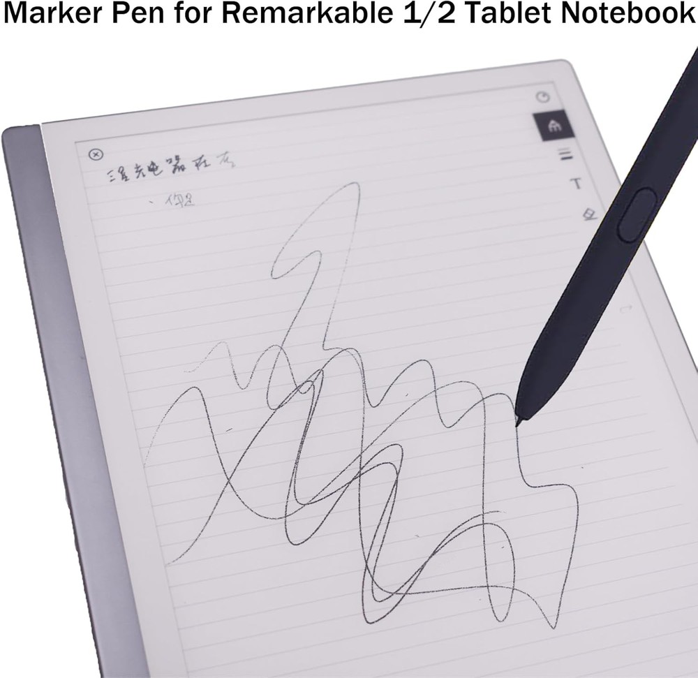 Black Pen for Remarkable 1/2 Tablet Notebook, Stylus Pen Replacement,No Charging