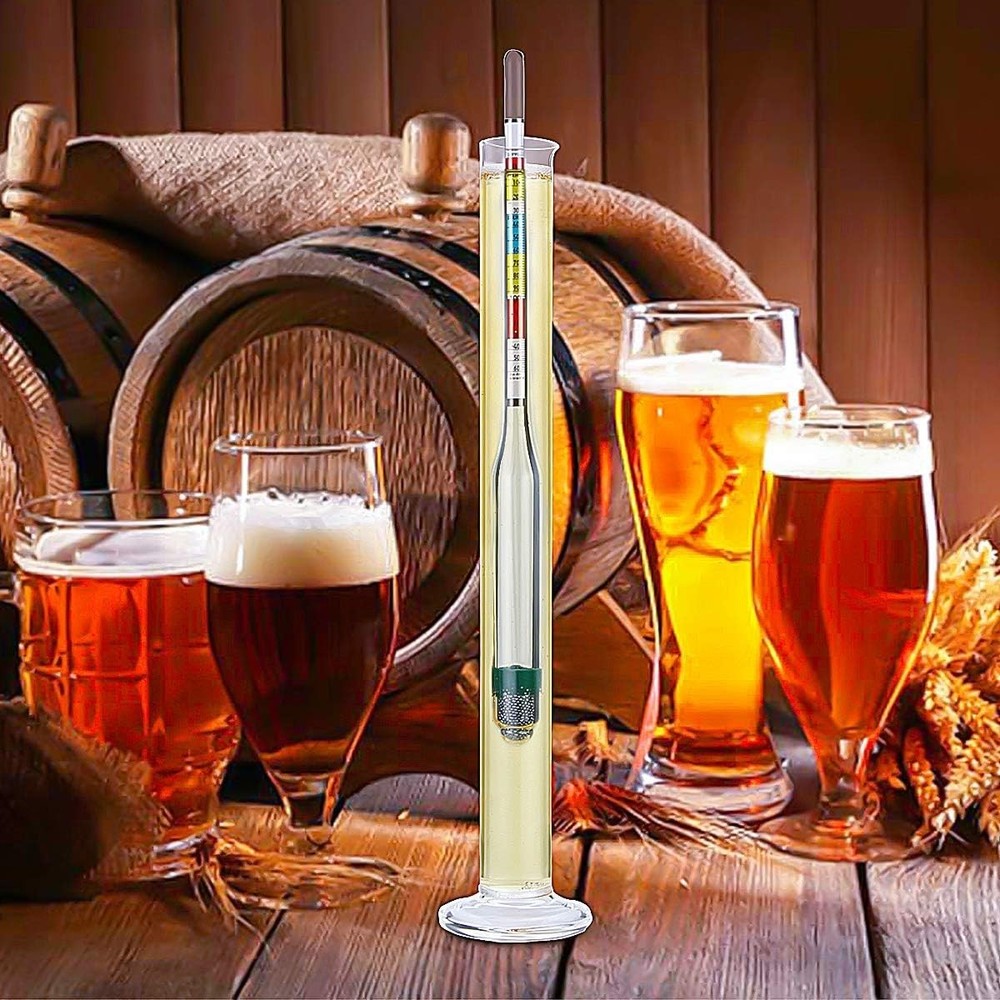 Alcohol Hydrometer Kit for Home Brewing - Brix, ABV, and Gravity Measurer